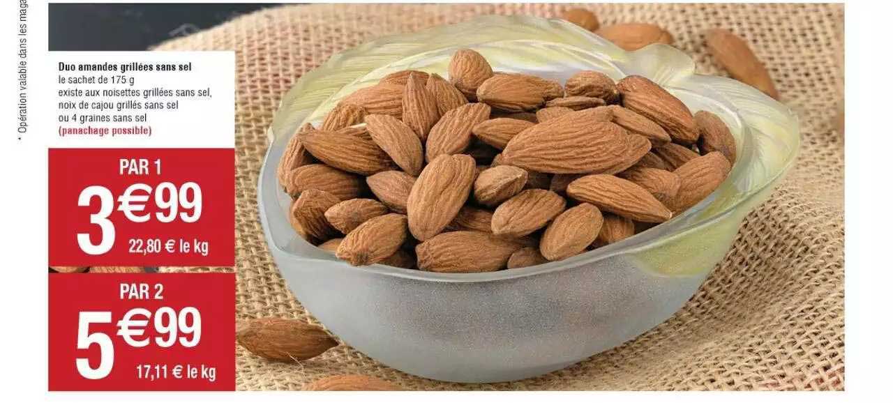 Duo Amandes Grillées Sans Sel