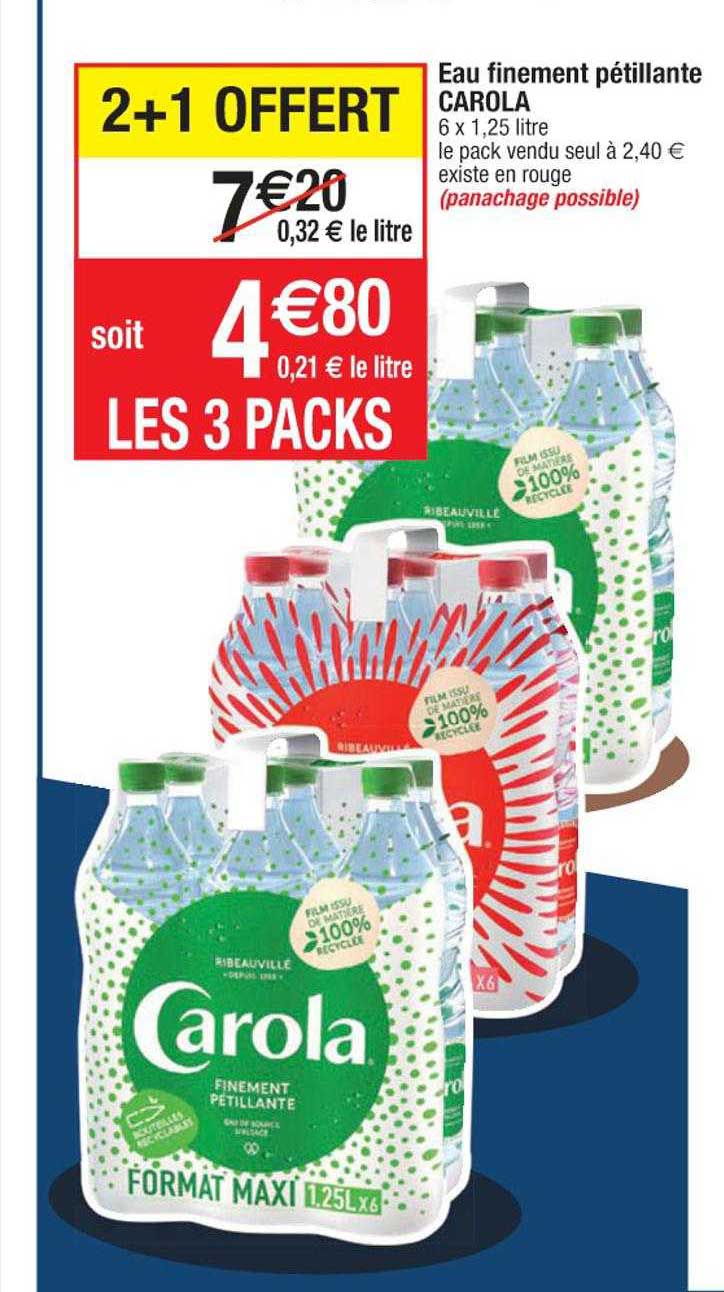 eau finement pétillante carola