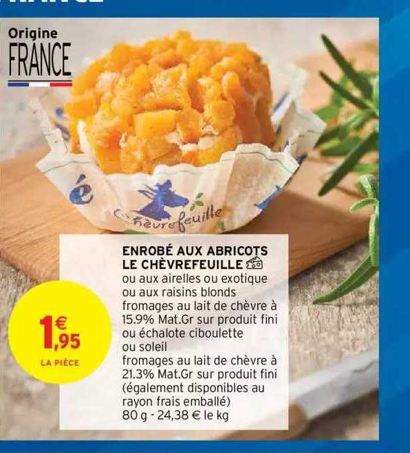 enrobé aux abricots le chèvrefeuille