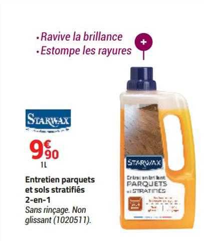 entretien parquets et sois stratifiés 2-en-1 starwax