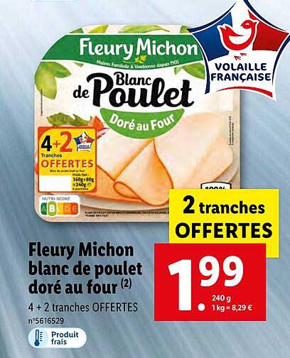 fleury michon blanc de poulet doré au four