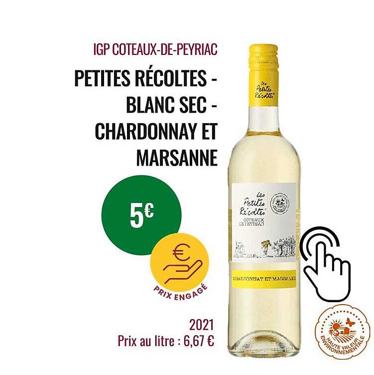 igp coteaux-de-peyriac petites récoltes-blanc sec-chardonnay et marsanne