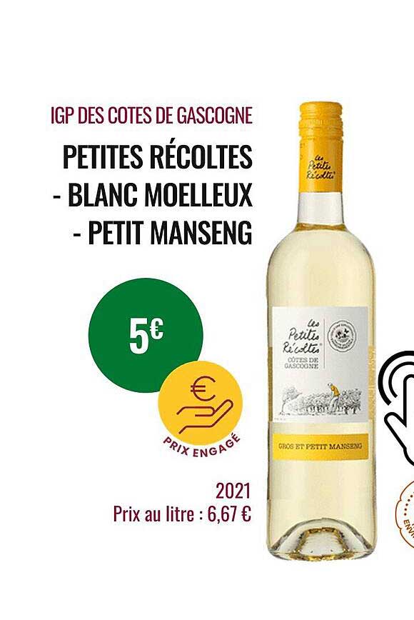 igp des côtes de gascogne petites récoltes - blanc moelleux - petit manseng