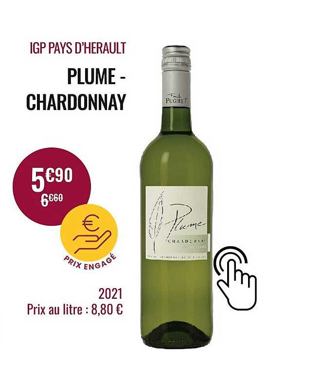 Igp Pays D'herault Plume-chardonnay