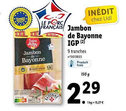 jambon de bayonne igp saint alby