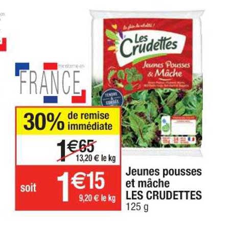 jeunes pousses et mâche les crudettes