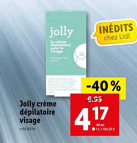 Jolly Crème Dépilatoire Visage