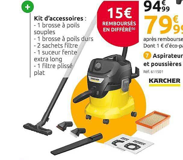 kit d'accessoires k'a'rcher, aspirateur d'eau et poussières k'a'rcher