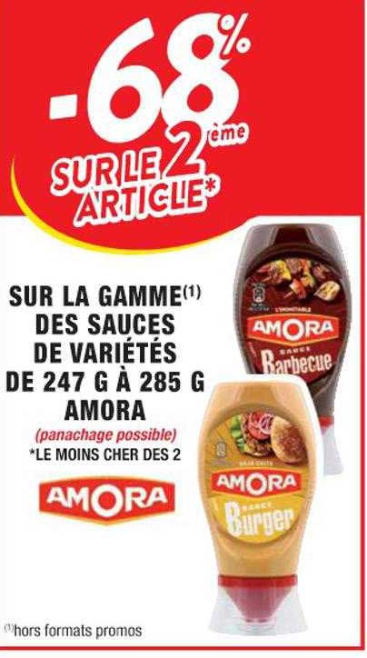 La Gamme Des Sauces De Variétés De 247 G à 285 G Amora