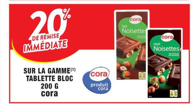 La Gamme Tablette Bloc 200 G Cora