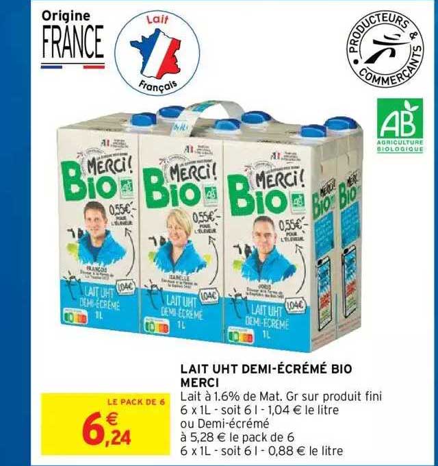 lait uht demi-écrémé bio merci