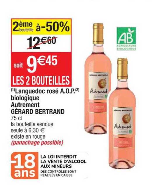 languedoc rosé a.o.p. biologique autrement gérard bertrand