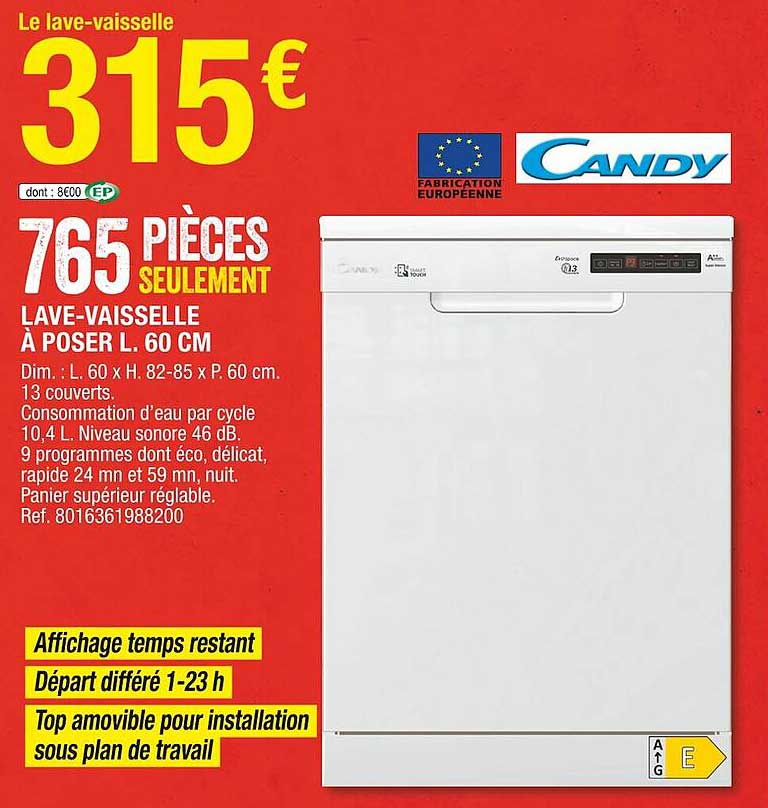 lave-vaisselle à poser l. 60 cm