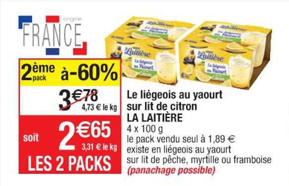Le Liégeois Au Yaourt Sur Lit De Citron La Laitière
