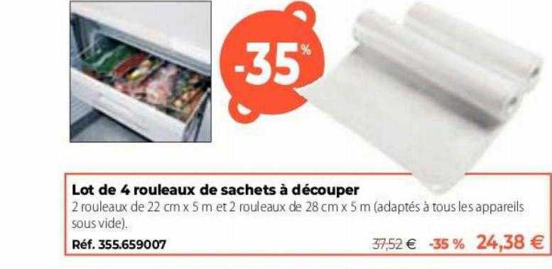 Lot De 4 Rouleaux De Sachets à Découper