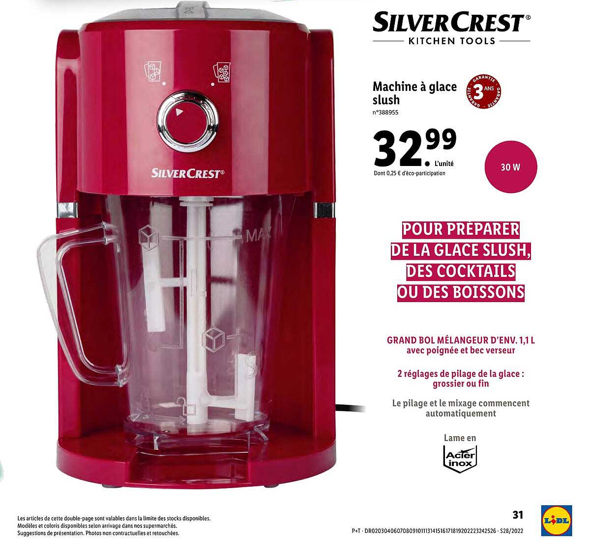 machine à glace slush silver crest