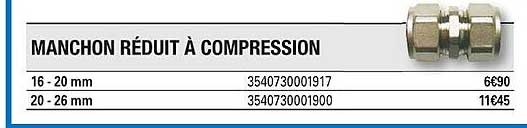 manchon réduit à compression