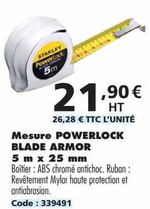 mesure powerlock blade armor 5 m x 25mm