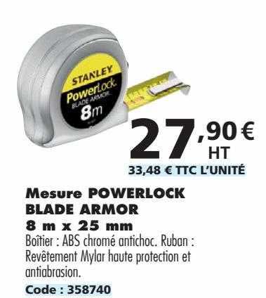 mesure powerlock blade armor 8 m x 25 mm