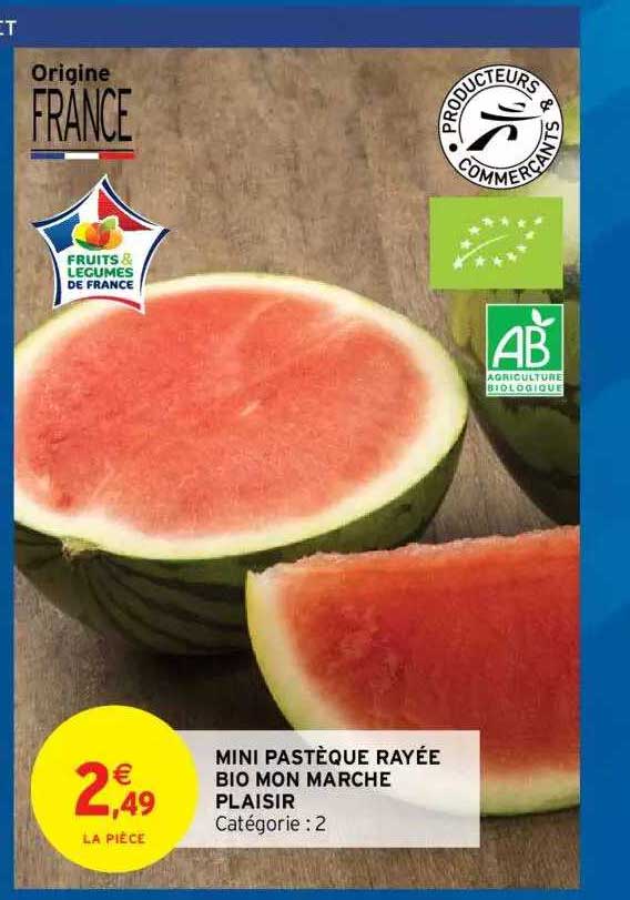 mini pastèque rayée bio mon marche plaisir