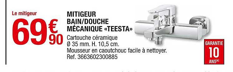 mitigeur bain-douche mécanique «teesta»