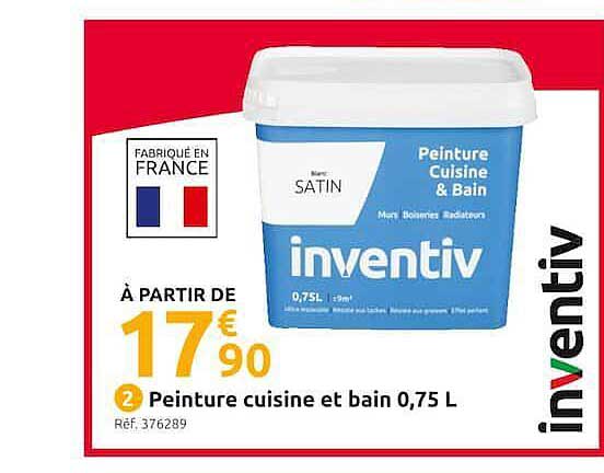 peinture cuisine et bain 0,75l inventiv