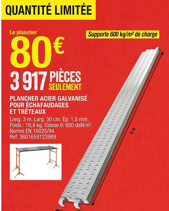 Placheur Acier Galvanisé Pour échafaudages Et Trétaux