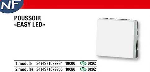 poussoir «easy led»