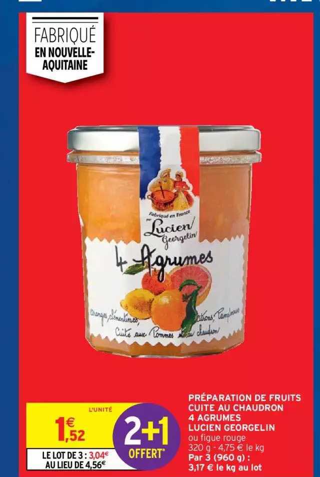 préparation de fruits cuite au chaudron 4 agrumes lucien georgelin