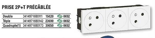 prise 2p+t précâblée