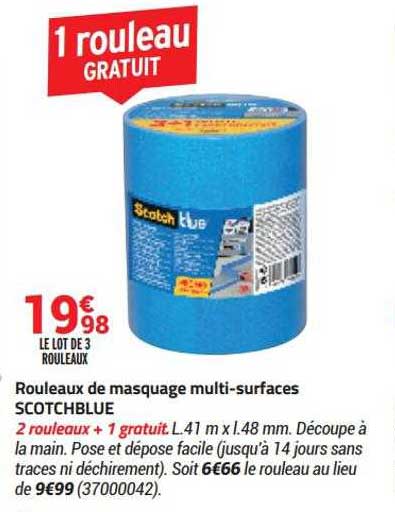 rouleaux de masquage multi-surfaces scotchblue