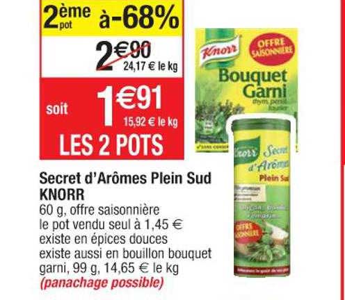 secret d'arômes plein sud knorr