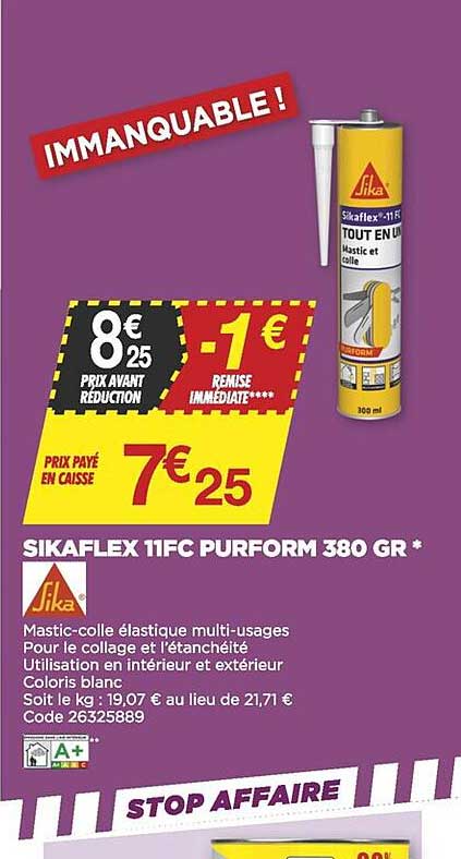 sikaflex 11fc purform 380 gr sika