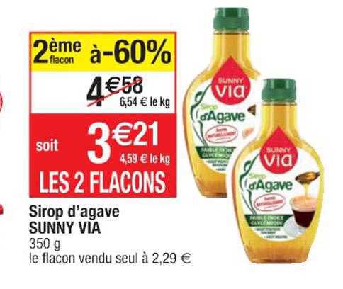 sirop d'agave sunny via
