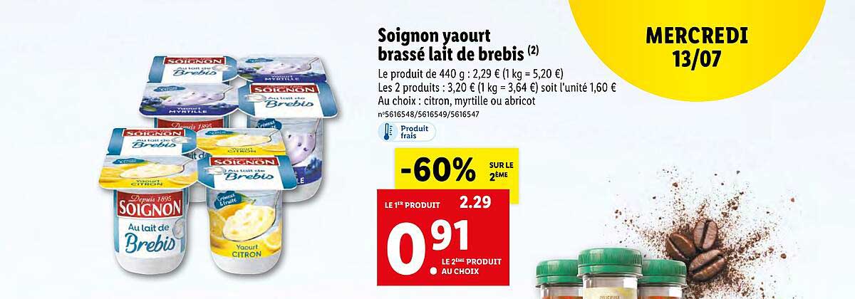 Soignon Yaourt Brassé Lait De Brebis