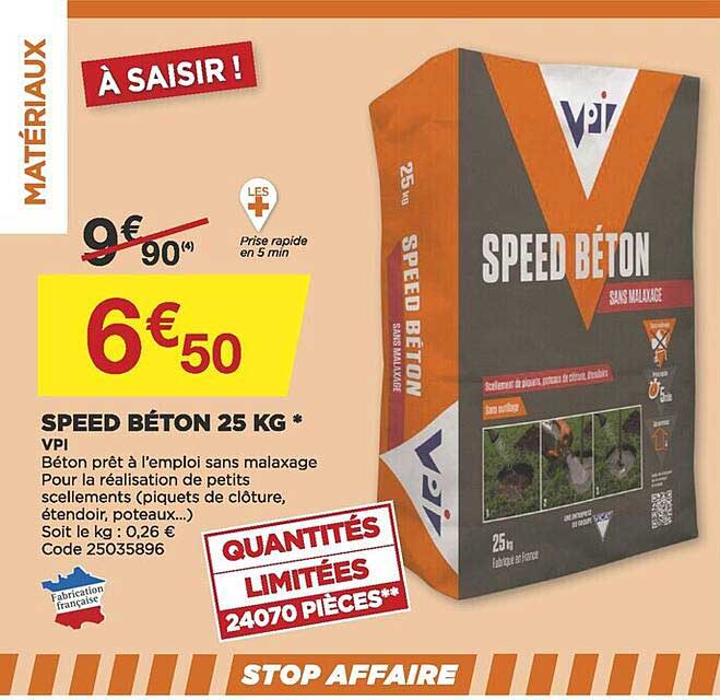 speed béton 25 kg vpi