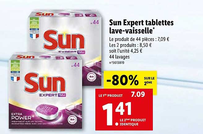 sun expert tablettes lave-vaisselle