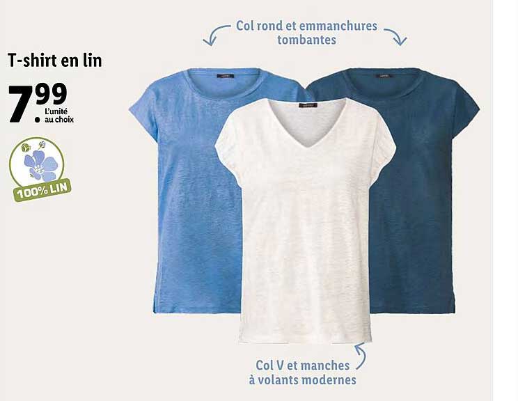 t-shirt en lin