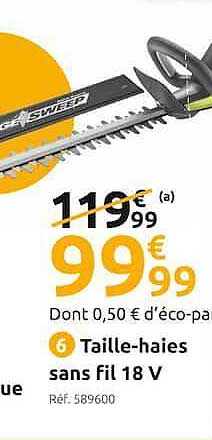 taille-haies sans fil 18 v