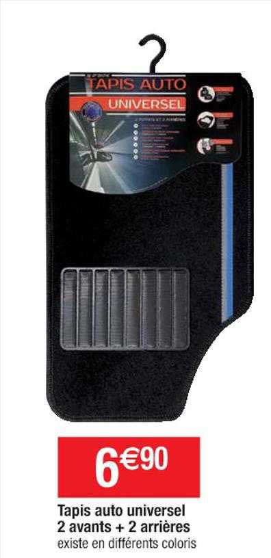tapis auto universel 2 avants + 2 arrières