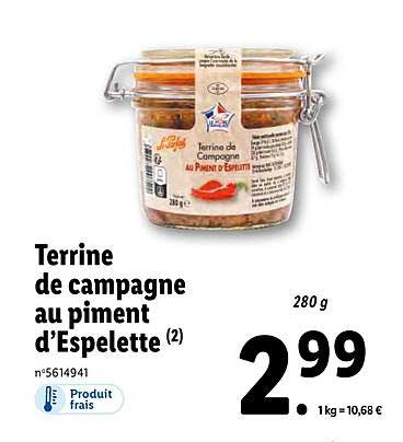 terrine de campagne au piment d'espelette