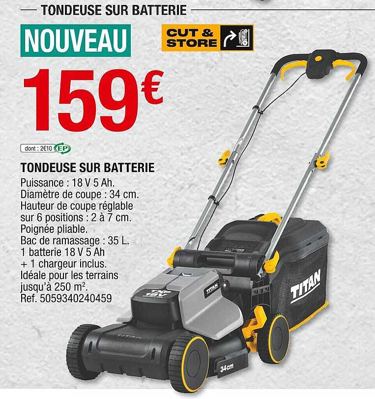 Tondeuse Sur Batterie Titan