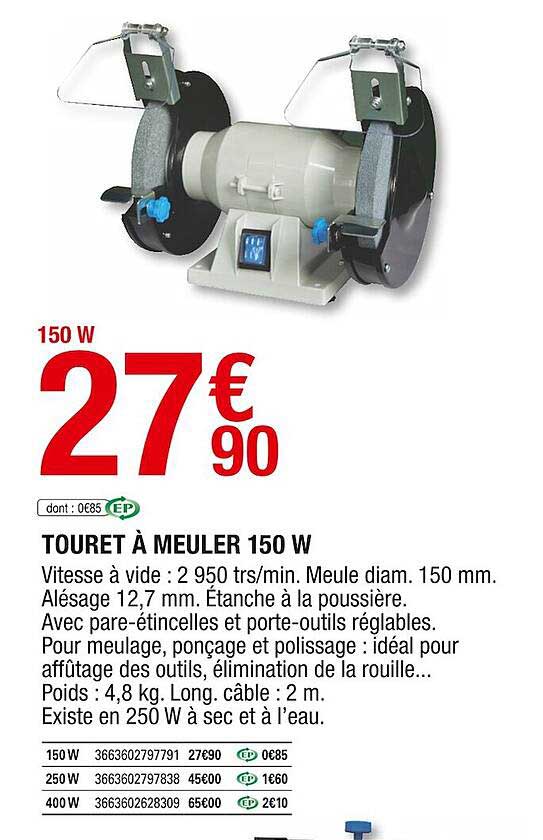 Touret à Meuler 150 W Mac Allister