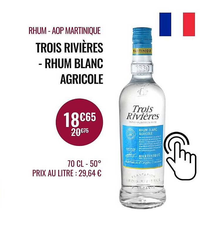 trois rivières - rhum blanc agricole