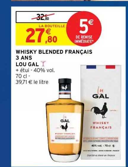 whisky blended français 3 ans lou gal