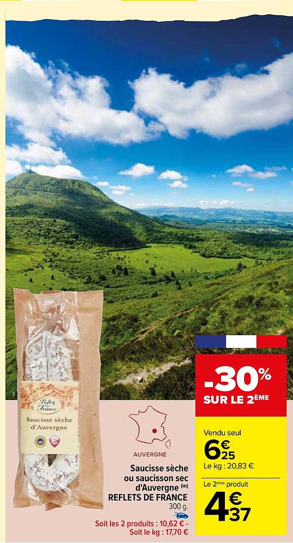 Saucisse Sèche Ou Saucisson Sec D'auvergne Reflets De France