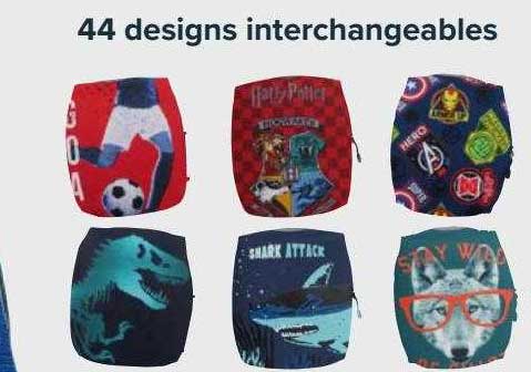 44 designs interchangeables