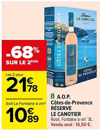 a.o.p. côtes-de-provence réserve le canotier