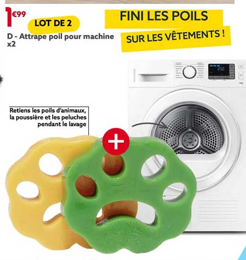 attrape poil pour machine x2