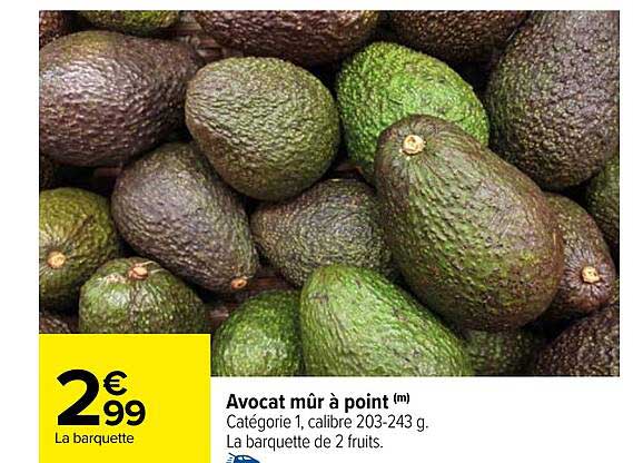 avocat mûr à point